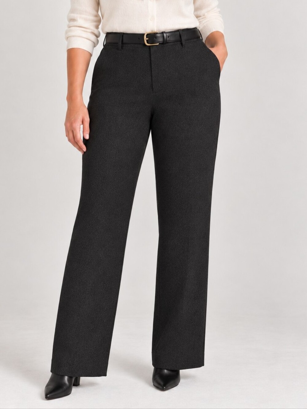 Peruvian Connection Wool Blend Straight Dress Pants Quiet Luxury Corporate Sz 14